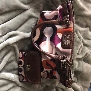 Coach bag with wallet